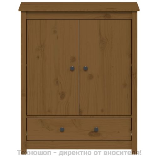 Висок шкаф, меденокафяв, 83x41,5x100 см, бор масив