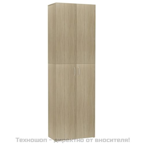 Офис шкаф, дъб сонома, 60x32x190 см, инженерно дърво