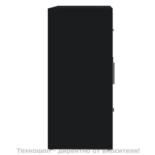 Сайдборд, черен, 91x29,5x65 см, инженерно дърво