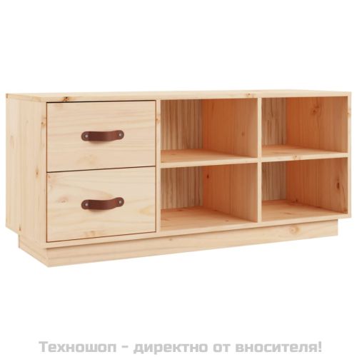 Пейка за обувки 100x34x45 см масивна борова дървесина
