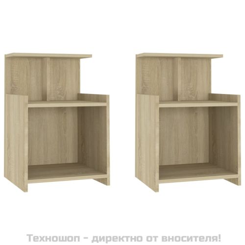 Нощни шкафчета, 2 бр, дъб сонома, 40x35x60 см, инженерно дърво