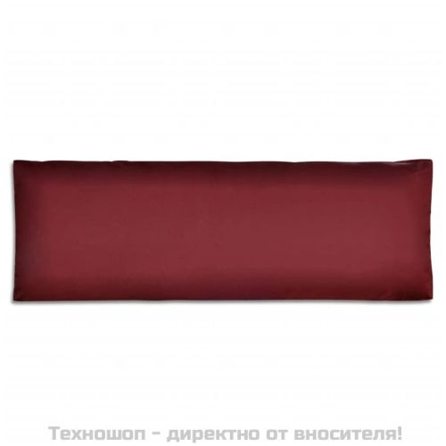 Тапицирана възглавница за облягане, винено червена, 120x40x10см