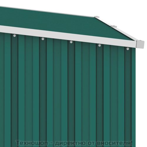 Градински навес зелен 245x98x159 см поцинкована стомана