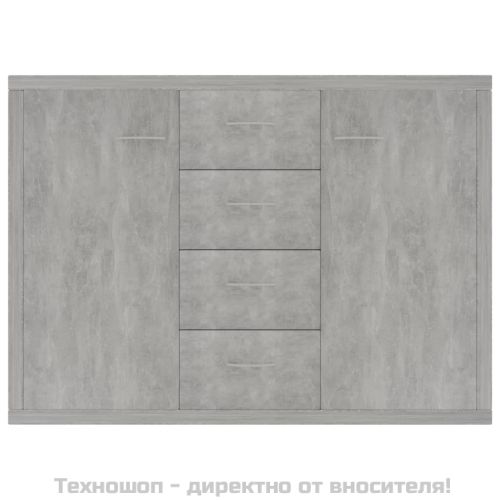 Бюфет, бетонно сив, 88x30x65 см, инженерно дърво