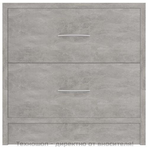Нощни шкафчета 2 бр бетоново сиво 40x30x40 см инженерно дърво