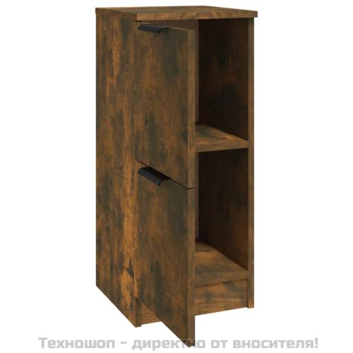 Сайдборд, опушен дъб, 30x30x70 см, инженерно дърво