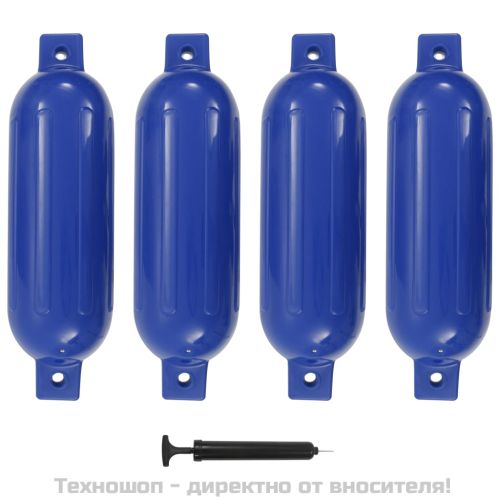 Броня за лодка 4 бр синя 51x14 см PVC