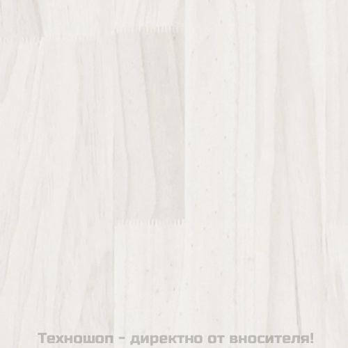 Рамка за легло, бяла, дърво масив, 135x190 cм, Double