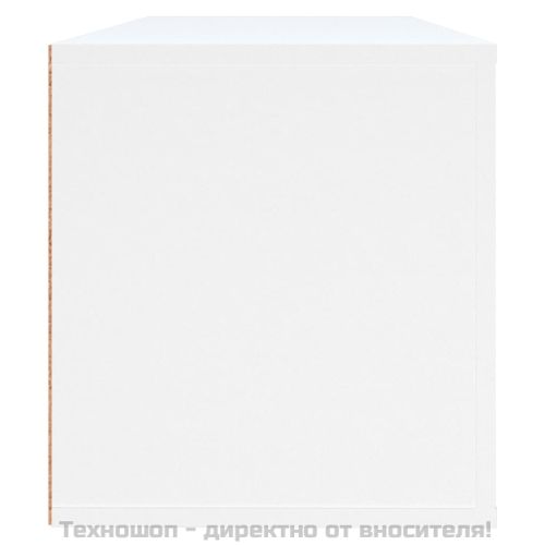 Стенен шкаф за обувки, бял, 100x35x38 см, инженерно дърво