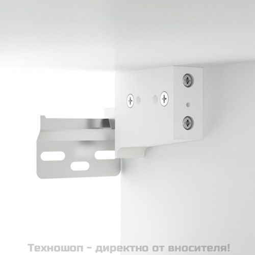 Стенен шкаф за обувки, бял, 100x35x38 см, инженерно дърво