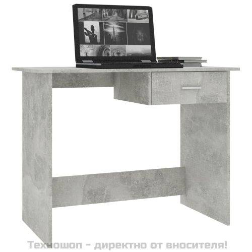 Бюро, бетонно сиво, 100x50x76 см, ПДЧ
