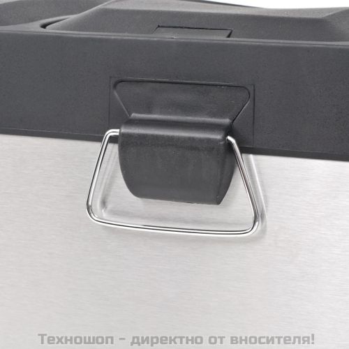 Кош за рециклиране на боклук с педал, неръждаема стомана, 54 л