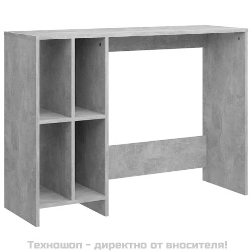 Бюро за лаптоп, бетонно сиво, 102,5x35x75 см, инженерно дърво