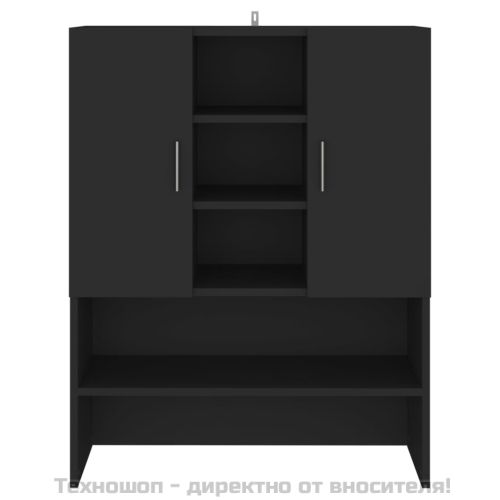 Шкаф за пералня, черен, 70,5x25,5x90 см