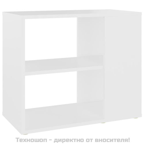 Страничен шкаф, бял, 60x30x50 см, инженерно дърво