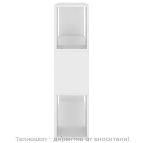 Библиотека/разделител за стая, бяла, 100x24x94 см