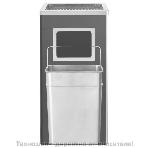 Хотелски кош-пепелник, 45 л, стомана, черен