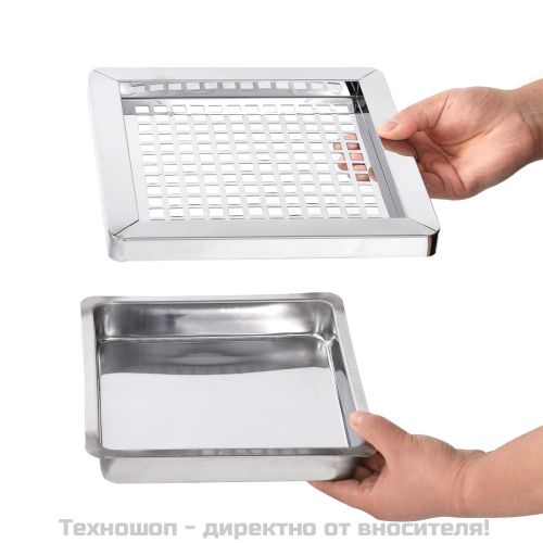 Хотелски кош-пепелник, 45 л, стомана, черен