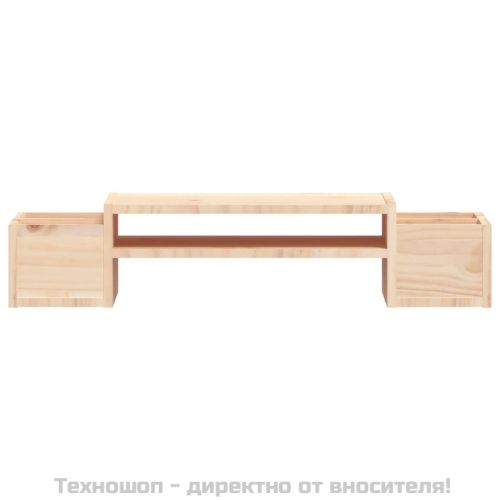 Поставка за монитор, 70x27,5x15 см, бор масив
