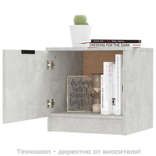 Нощни шкафчета, 2 бр, бетонно сиво, 40x39x40 см