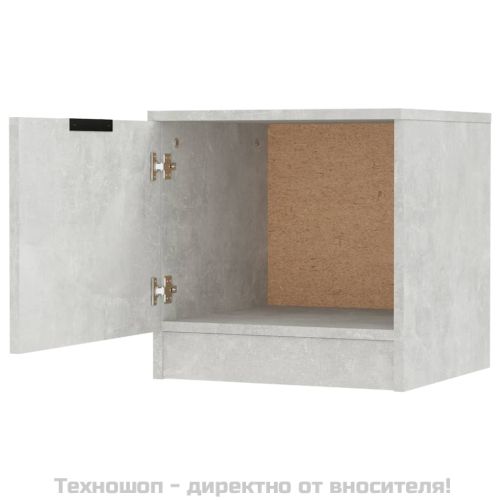 Нощни шкафчета, 2 бр, бетонно сиво, 40x39x40 см