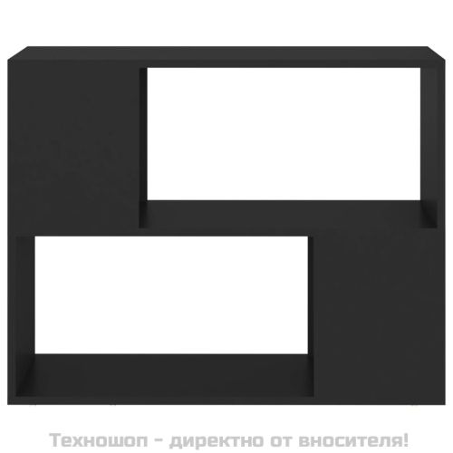 ТВ шкаф, черен, 80x24x63 см, инженерно дърво