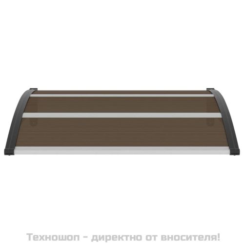 Навес за врата, черен, 120x100 см, PC