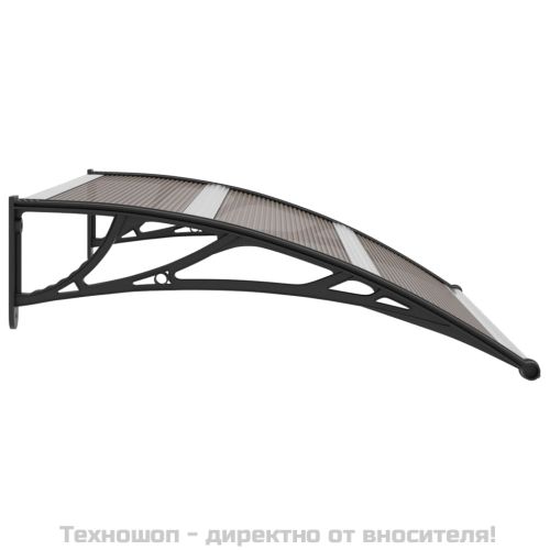 Навес за врата, черен, 120x100 см, PC