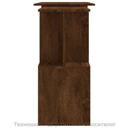 Ъглово бюро, кафяв дъб, 200x50x76 см, инженерно дърво