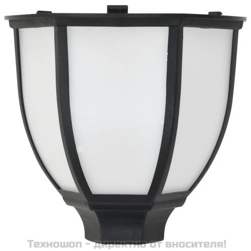 Градински соларни лампи, 3 бр, LED, черни