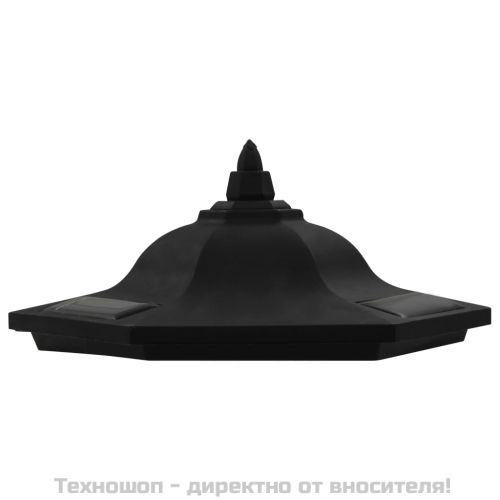 Градински соларни лампи, 3 бр, LED, черни