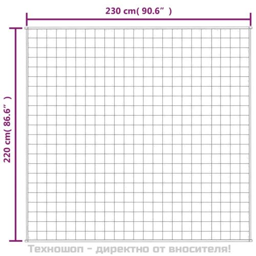Утежнено одеяло сиво 220x230 см 11 кг плат
