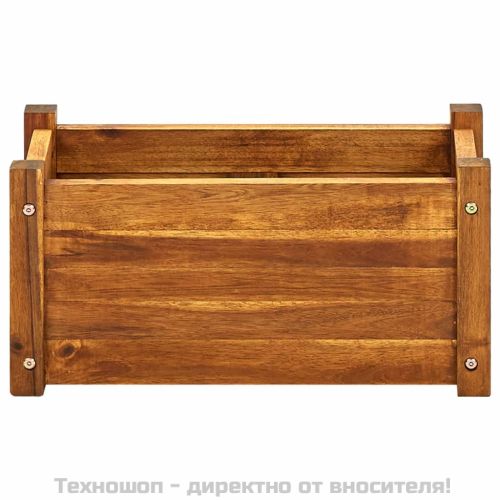 Градинска повдигната леха, акациево дърво, 50x25x25 см