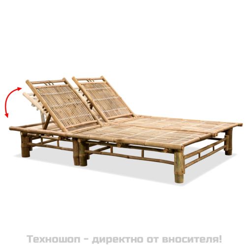 2-местен шезлонг, бамбук