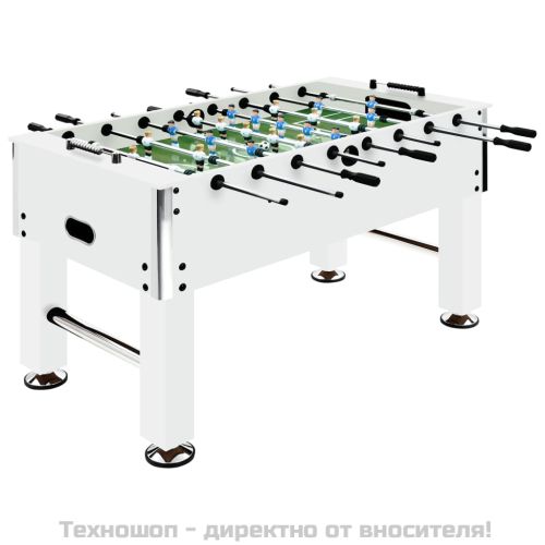 Футболна маса джаги, стомана, 60 кг, 140x74,5x87,5 см, бяла