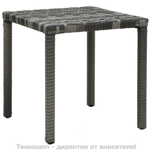 Шезлонги с маса, полиратан, антрацит