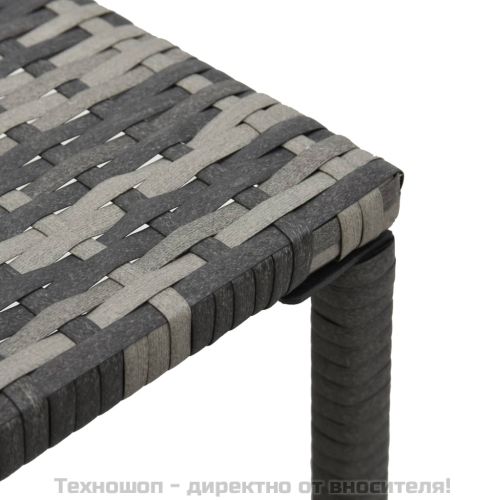 Шезлонги с маса, полиратан, антрацит