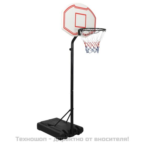 Баскетболна стойка, бяла, 237-307 см, полиетилен