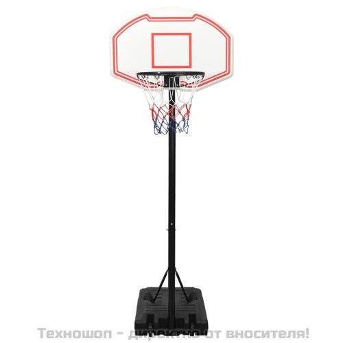 Баскетболна стойка, бяла, 237-307 см, полиетилен