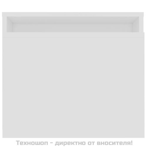 Комплект маси за кафе, бял, 100x48x40 см, инженерно дърво