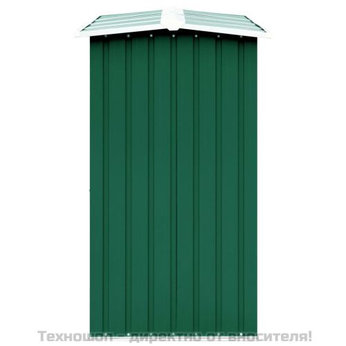 Навес за дърва, поцинкована стомана, 330x92x153 см, зелен