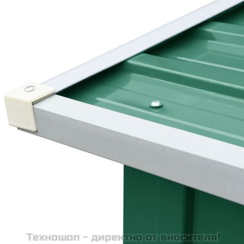 Навес за дърва, поцинкована стомана, 330x92x153 см, зелен