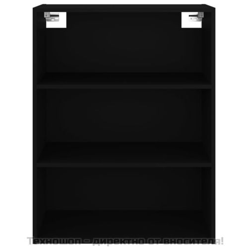 812313 Окачен стенен шкаф,черен, 69,5x32,5x90 см