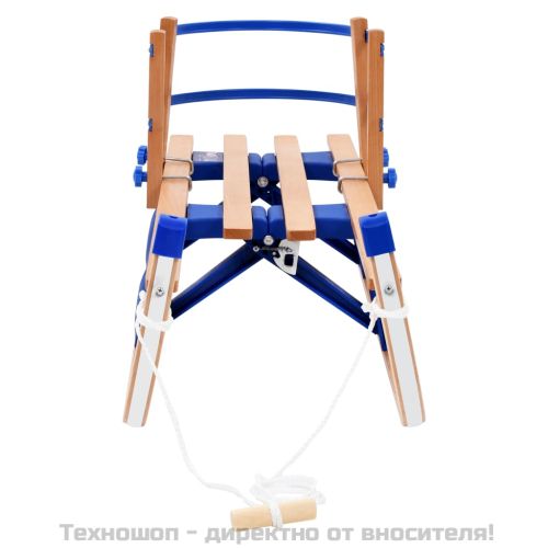 Сгъваема шейна с облегалка, дърво, 119 см