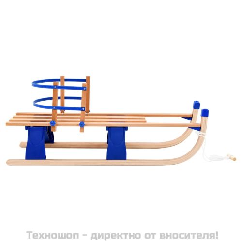 Сгъваема шейна с облегалка, дърво, 119 см