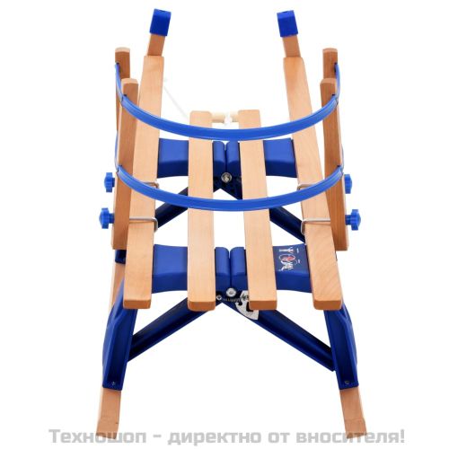 Сгъваема шейна с облегалка, дърво, 119 см