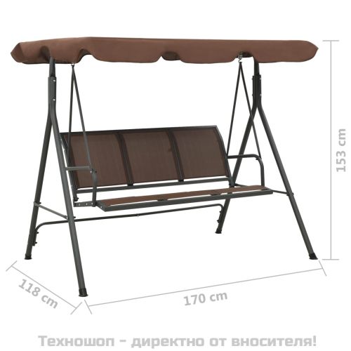 Градинска люлка със сенник, кафе