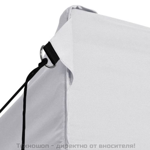 Сгъваема парти шатра с 3 странични стени, 291x413x315 см, бяла