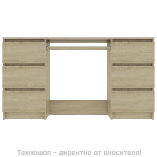 Писалище, дъб сонома, 140x50x77 см, инженерно дърво