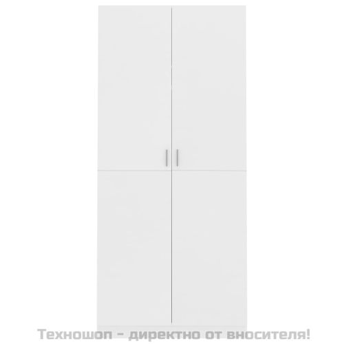 Гардероб, бял, 90x52x200 см, ПДЧ